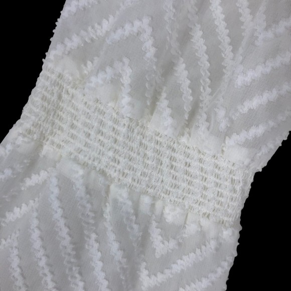 Laundry by Shelli Segal sheer White Victorian Pirate Blouse, Tunic, Costume 14 - Picture 8 of 11